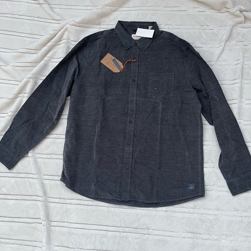 New! - Mens, Weatherproof Brand, Soft Charcoal Button Down Shirt, Size XL